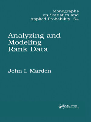 cover image of Analyzing and Modeling Rank Data